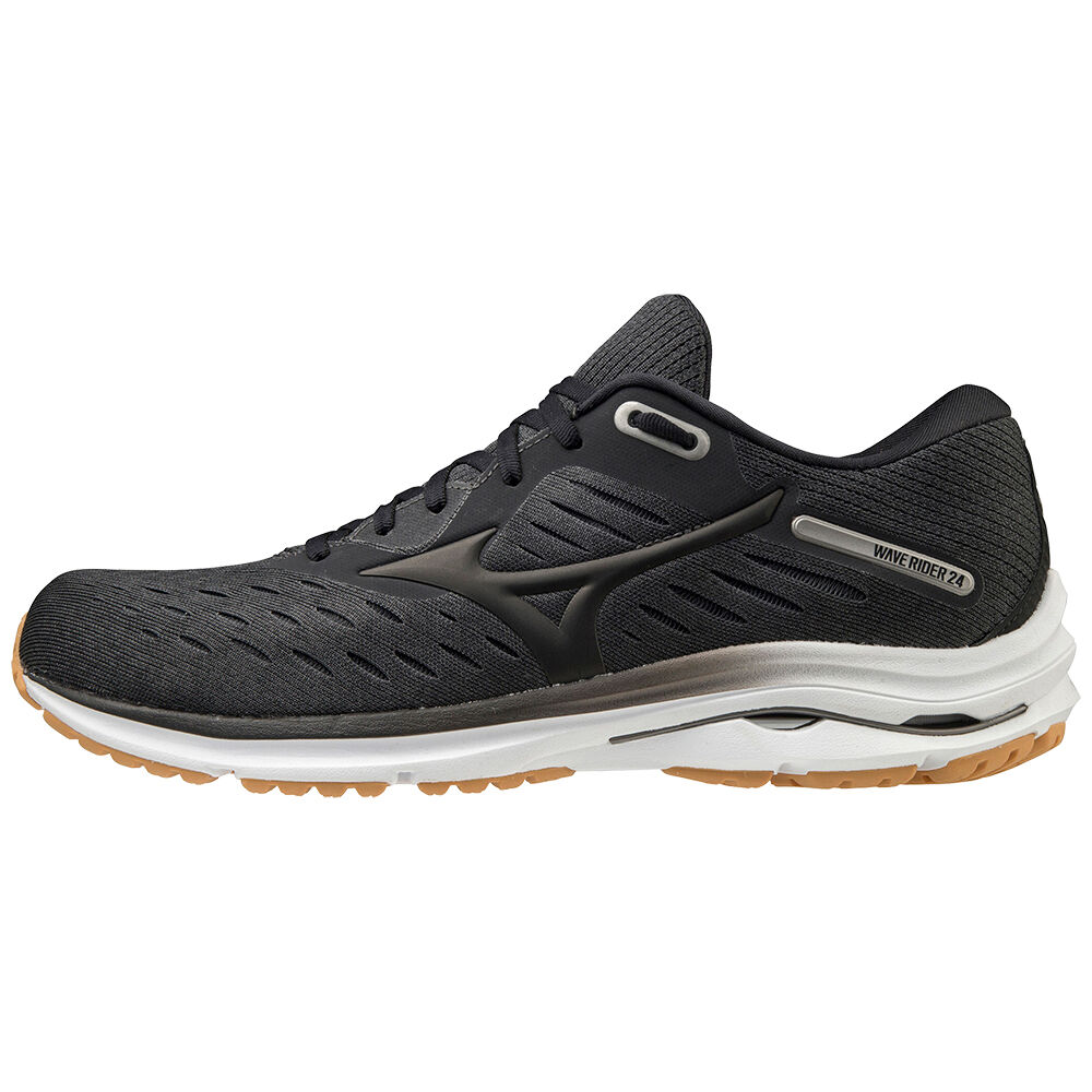 Zapatillas Running Mizuno Wave Rider 24 2E Hombre Gris/Negras España HSGP-14076